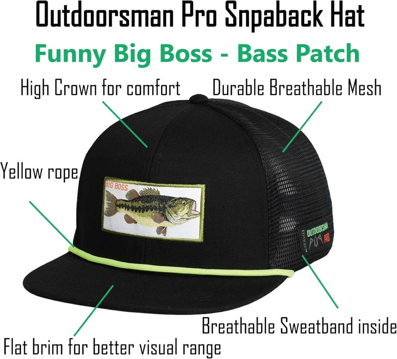 EDTREK Outdoorsman Pro Trucker Breathable Mesh Performance Cap - Flat Brim Snapback Hat - Image 4